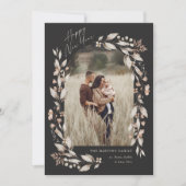 Boho Wildflower Arch写真新年 シーズンカード (正面)