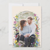 Boho Wildflower Arch結婚の写真 セーブザデート (裏面)