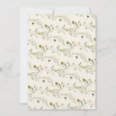 Boho Wildflower Baby in Bloom Baby Shower  招待状 (裏面)