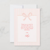 Boho Wildflower Baby in Bloom GIrl Baby Shower  サンキューカード (裏面)