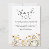 Boho Wildflower Baby Shower サンキューカード (正面)