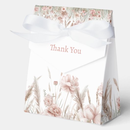 Boho Wildflower Baby Shower フェイバーボックス (正面)