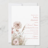 Boho Wildflower Baby Shower Invitation 招待状 (正面)