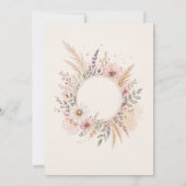 Boho Wildflower Baby Shower Watercolor Floral 招待状 (裏面)