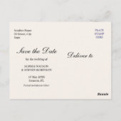 Boho Wildflower Beige Photo Garden Wedding ポストカード (裏面)