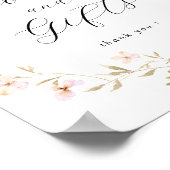 Boho Wildflower Books and Gift Baby Showerポスター ポスター (角)