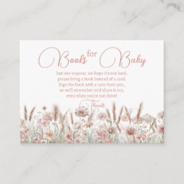 Boho Wildflower Books for Baby Card | Neutral Baby エンクロージャーカード