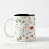 Boho Wildflower Botanical Mug ツートーンマグカップ (左)