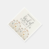 Boho Wildflower Bridal Shower スタンダードカクテルナプキン (角)