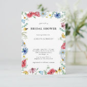Boho Wildflower Bridal Shower 招待状 (スタンド正面)