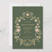  Boho Wildflower Bridal Shower 招待状 (正面)