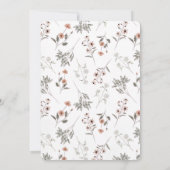 Boho Wildflower Bridal Shower 招待状 (裏面)
