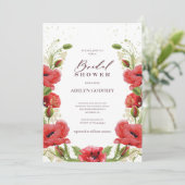  Boho Wildflower Bridal Shower 招待状 (スタンド正面)