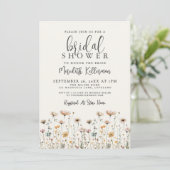 Boho Wildflower Bridal Shower 招待状 (スタンド正面)