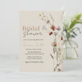 Boho Wildflower Bridal Shower Invitation 招待状 (スタンド正面)