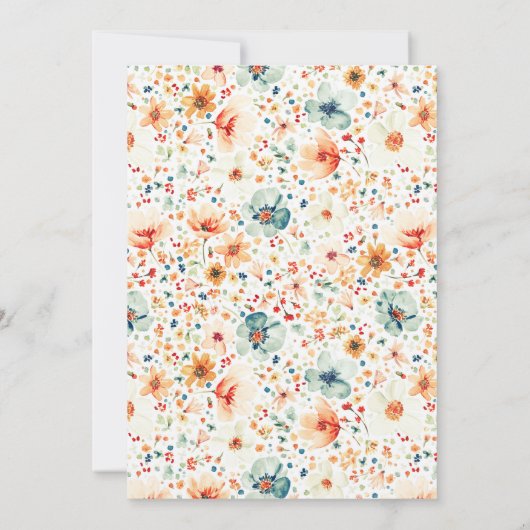 Boho Wildflower Brunch and Bubbly Bridal Shower 招待状 (裏面)