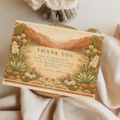 Boho Wildflower Desert Wedding サンキューカード