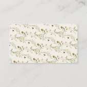 Boho Wildflower Diaper Raffle Enclosure Card  エンクロージャーカード (裏面)