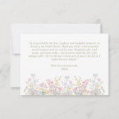 Boho Wildflower Elegant Bridal Shower  サンキューカード (裏面)