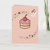 Boho Wildflower Fairy Girl 1st Birthday Card 招待状 (裏面)