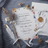 Boho Wildflower Garden Budget QR Code Wedding 招待状