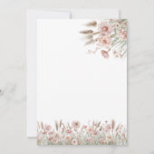 Boho Wildflower Girl Invite 招待状 (裏面)