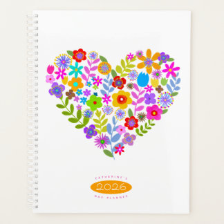 Boho Wildflower Heart 2026 Planner プランナー手帳
