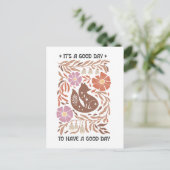Boho Wildflower It's A Good Day To Have A Good Day ポストカード (スタンド正面)