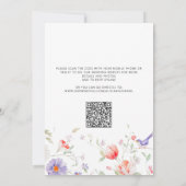 Boho wildflower lavender all in one QR wedding 招待状 (裏面)