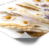 Boho Wildflower Love is sweet Take a Treat ポスター (角)