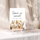 Boho Wildflower Love is sweet Take a Treat ポスター