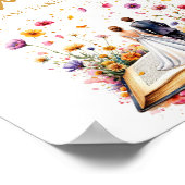 Boho Wildflower Love is sweet Take a Treat Sign ポスター (角)