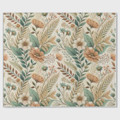 Boho Wildflower Meadow in Watercolor ラッピングペーパー (フラット)