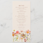 Boho Wildflower Meadow Wedding メニュー (正面)