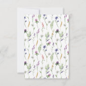 Boho Wildflower Mountain Meadow Wedding 出欠カード (裏面)