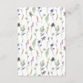Boho Wildflower Mountain Meadow Wedding Details エンクロージャーカード (裏面)