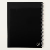 Boho Wildflower Personalized Black Gift for Her プランナー手帳 (裏面)