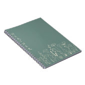 Boho Wildflower Personalized  Gift for Her ノートブック (右側)