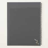 Boho Wildflower Personalized Grey Gift for Her プランナー手帳 (裏面)