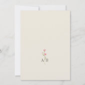 Boho Wildflower Photo Wedding 招待状 (裏面)