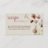 Boho Wildflower Recipe Request Enclosure Card エンクロージャーカード (正面)