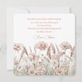 Boho Wildflower Thank You Card サンキューカード (裏面)