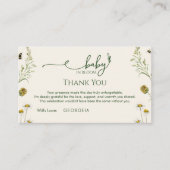 Boho Wildflower Thank You Enclosure Card  エンクロージャーカード (正面)