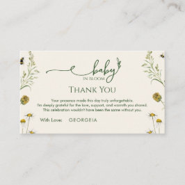 Boho Wildflower Thank You Enclosure Card エンクロージャーカード