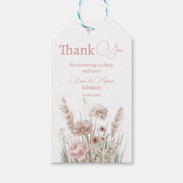 Boho Wildflower Thank You Gift Tags ギフトタグ