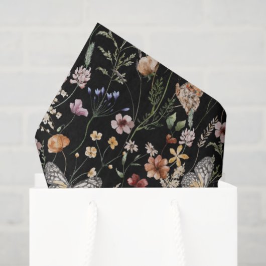 Boho Wildflower Tissue Paper Wedding Gift Wrap 薄葉紙 (ギフトバッグ)