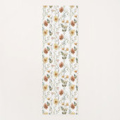 Boho Wildflower Watercolor ヨガマット (正面)