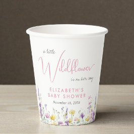 Boho Wildflower Watercolor Baby Shower 紙コップ
