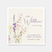 Boho Wildflower Watercolor Baby Shower Napkins スタンダードカクテルナプキン (正面)