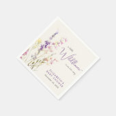Boho Wildflower Watercolor Baby Shower Napkins スタンダードカクテルナプキン (角)